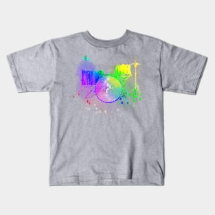 Rainbow Drumset Kids T-Shirt